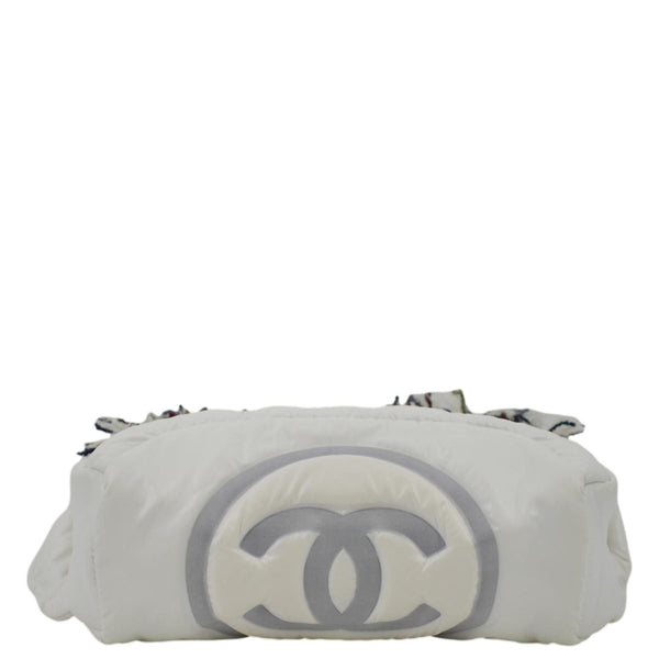 CHANEL Coco Neige Tweed x Nylon Waist Pouch White