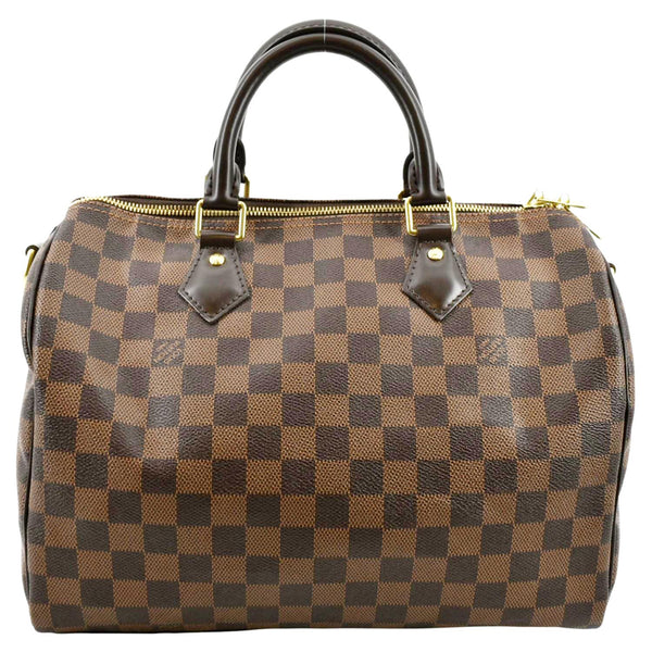 LOUIS VUITTON Speedy 30 Bandouliere Damier Ebene Shoulder Bag Brown