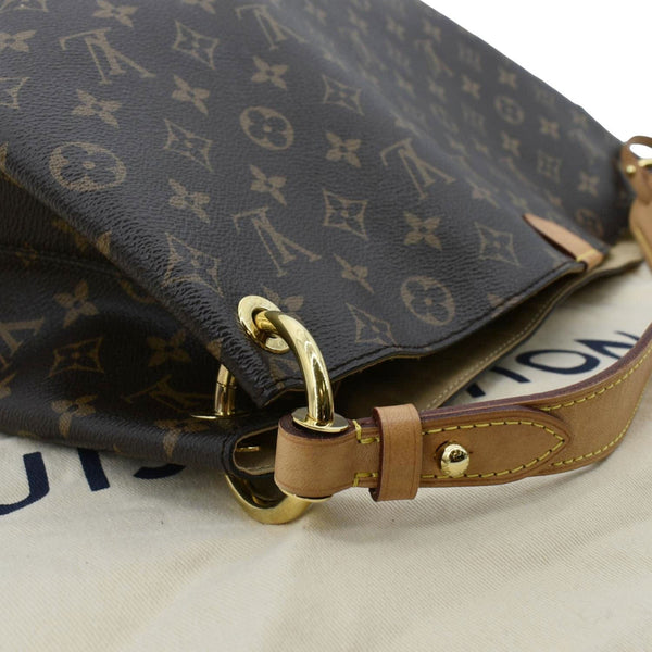 LOUIS VUITTON Graceful MM Monogram Canvas Shoulder Bag Brown
