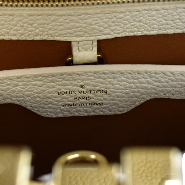LOUIS VUITTON Capucine PM Teddy Fleece Top Handle Shoulder Bag White