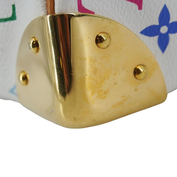 LOUIS VUITTON Speedy 30 Monogram Multicolor Canvas Satchel Bag White