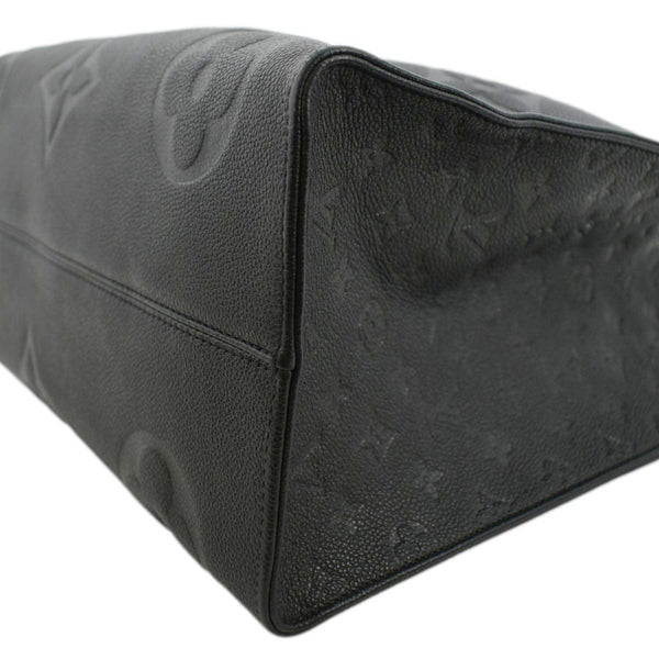 LOUIS VUITTON Onthego GM Monogram Empreinte Leather Tote Bag Black