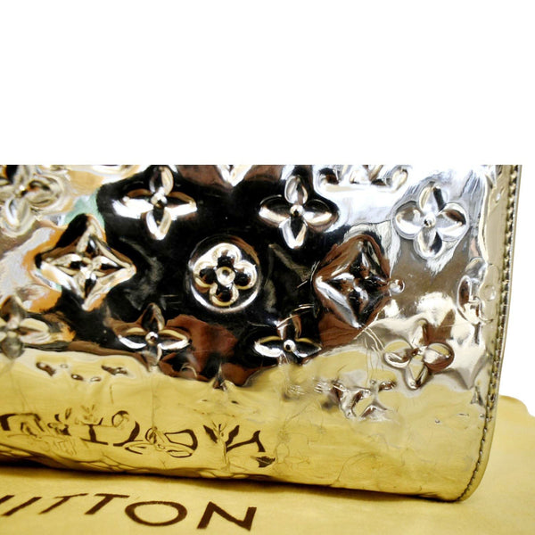 LOUIS VUITTON Speedy 30 Miroir Monogram Patent Leather Satchel Bag Metallic Silver