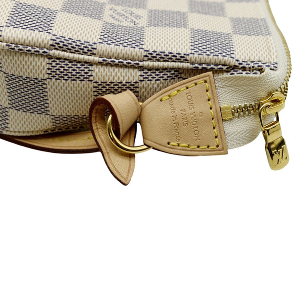 LOUIS VUITTON Pochette Damier Azur Accessoires Pouch White