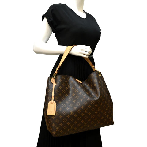 LOUIS VUITTON Graceful MM Monogram Canvas Shoulder Bag Brown