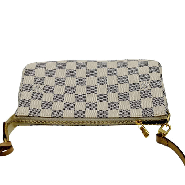 LOUIS VUITTON Pochette Damier Azur Accessoires Pouch White