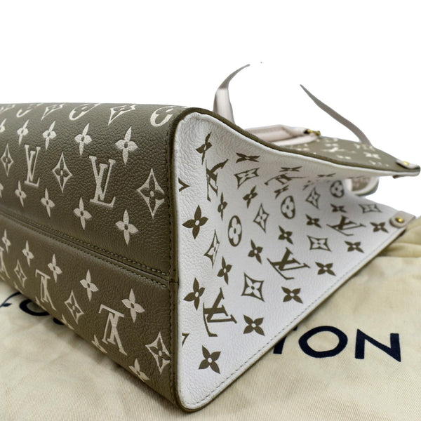 LOUIS VUITTON Women Onthego Spring City MM Monogram Empreinte Leather Shoulder Bag Bicolor