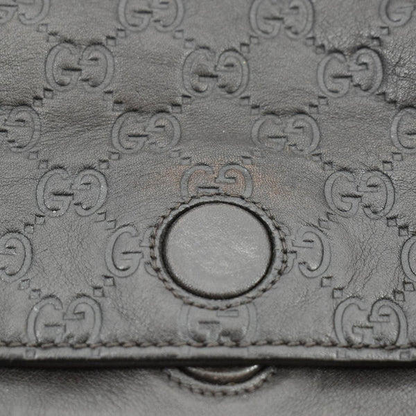 GUCCI Bree Medium Leather Top Handle Shoulder Bag Dark Brown 353120