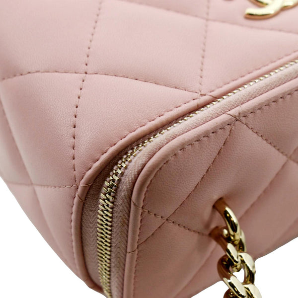 Chanel Resin Elegant Quilted Leather Shoulder Bag - Top Left