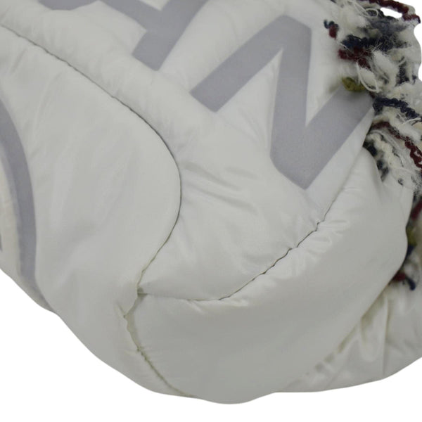 CHANEL Coco Neige Tweed x Nylon Waist Pouch White