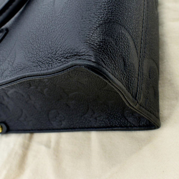 LOUIS VUITTON Onthego PM Monogram Empreinte Tote Shoulder Bag Black