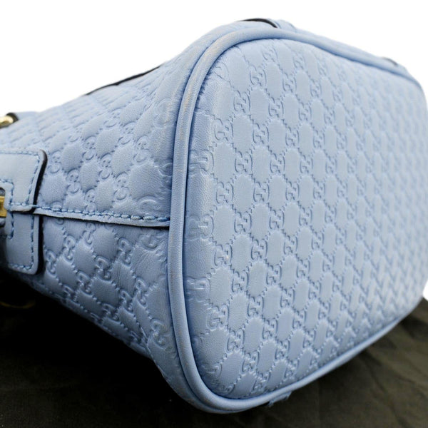 Gucci Mini Dome Leather Crossbody Bag Mineral in Blue - Bottom Left