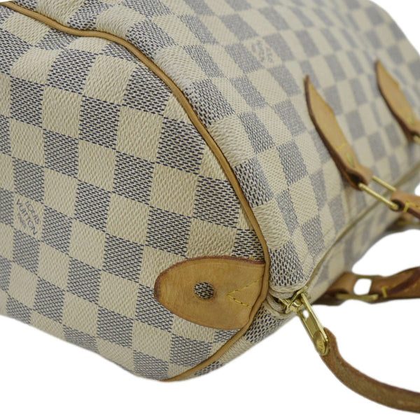 LOUIS VUITTON Speedy 30 Damier Azur Satchel Bag White