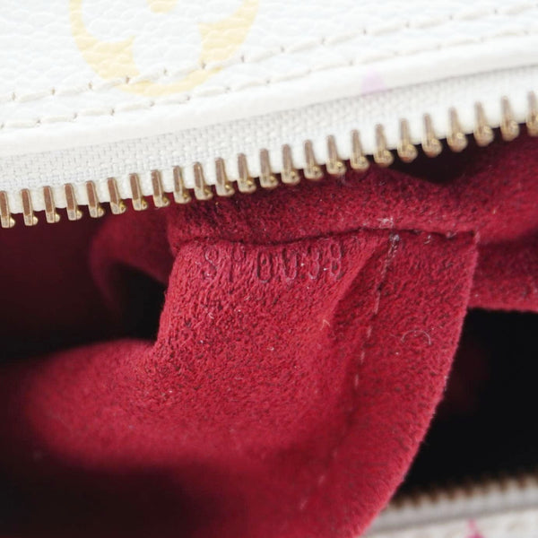 LOUIS VUITTON Speedy 30 Monogram Multicolor Canvas Satchel Bag White