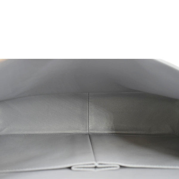 CHANEL Classic Maxi Double Flap Quilted Lambskin Leather Shoulder Bag Light Purple