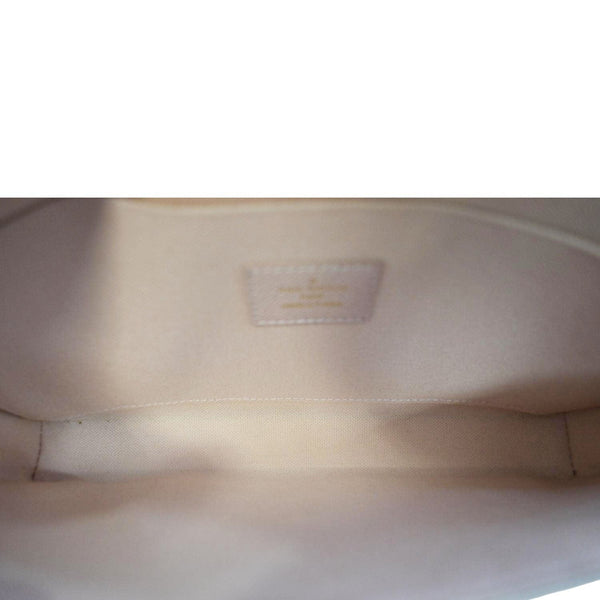 LOUIS VUITTON Felicie Pochette Damier Azur Crossbody Bag White