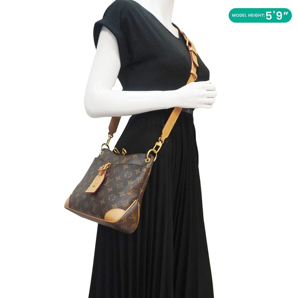 LOUIS VUITTON Odeon NM PM Monogram Canvas Shoulder Bag Brown