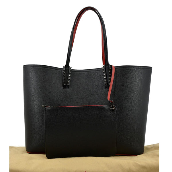 CHRISTIAN LOUBOUTIN Cabata Large Empire Paris Leather Tote Bag Black