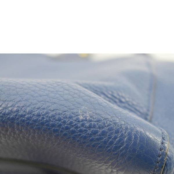 PRADA 2way Leather Tote Shoulder Bag Blue 1BA205