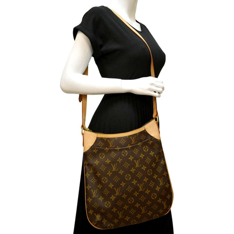 LOUIS VUITTON Odeon MM Monogram Canvas Crossbody Bag Brown