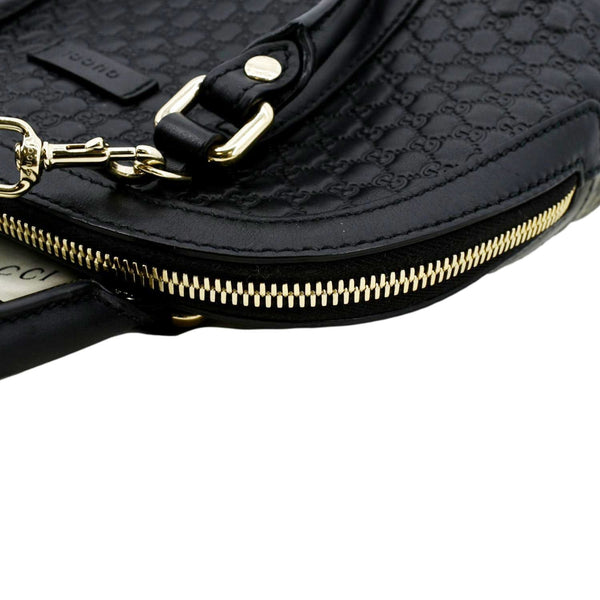 GUCCI Mini Dome Leather Crossbody Bag Black 449654