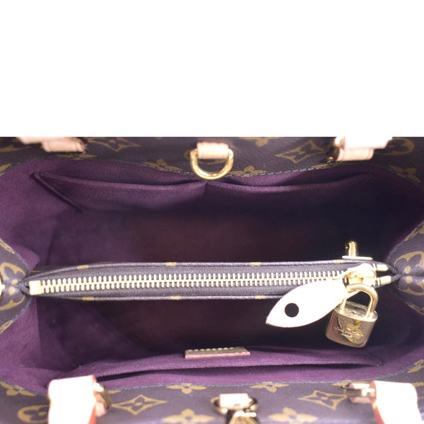 LOUIS VUITTON Montaigne BB Monogram Canvas Satchel Bag Brown