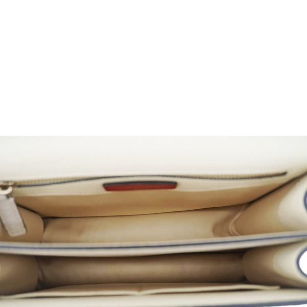 VALENTINO Uptown Embossed VLTN Top Handle Crossbody Bag Cream