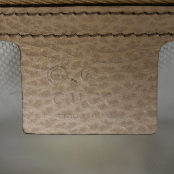 GUCCI Soho Leather Top Handle Hobo Bag Beige 607722