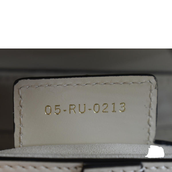 CHRISTIAN DIOR Saddle Smooth Calfskin Leather Satchel Shoulder Bag Dusty Ivory