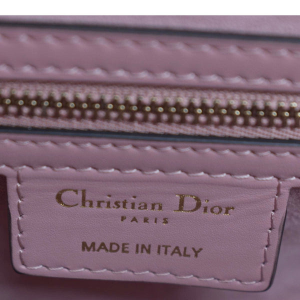 CHRISTIAN DIOR Saddle Smooth Calfskin Leather Satchel Shoulder Bag Antique Pink