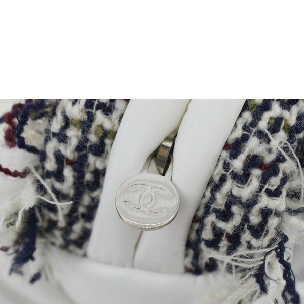 CHANEL Coco Neige Tweed x Nylon Waist Pouch White