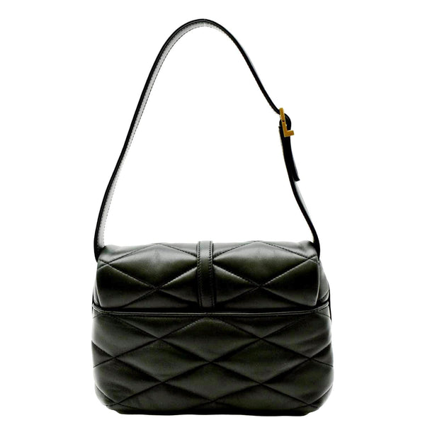 YVES SAINT LAURENT LE 57 Quilted Lambskin Leather Hobo Bag Green