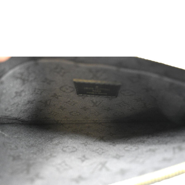 LOUIS VUITTON Neverfull Crafty Giant Monogram Canvas Wristlet Pouch Red