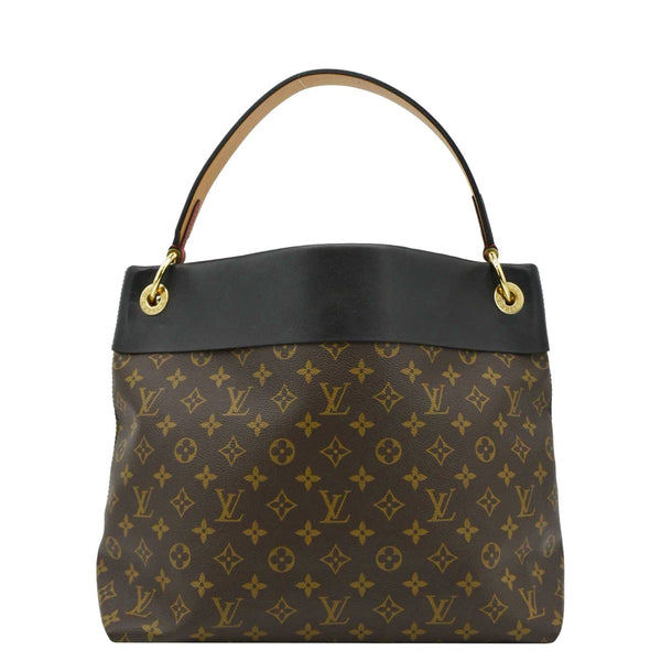 LOUIS VUITTON Tuileries Monogram Canvas Hobo Bag Brown