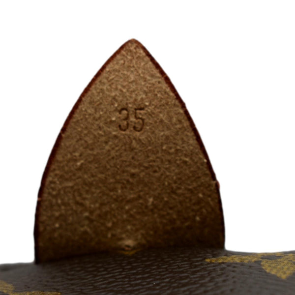 LOUIS VUITTON Speedy 35 Monogram Canvas Satchel Bag Brown