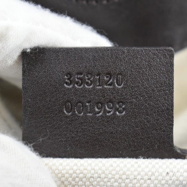 GUCCI Bree Medium Leather Top Handle Shoulder Bag Dark Brown 353120