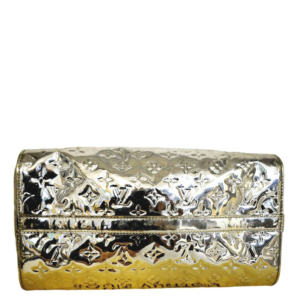 LOUIS VUITTON Speedy 30 Miroir Monogram Patent Leather Satchel Bag Metallic Silver