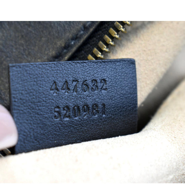 GUCCI GG Marmont Small Matelasse Leather Crossbody Bag Black 447632