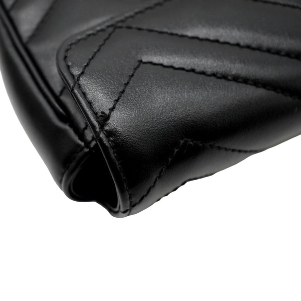 GUCCI GG Marmont Super Matelasse Leather Crossbody Bag Black 476433