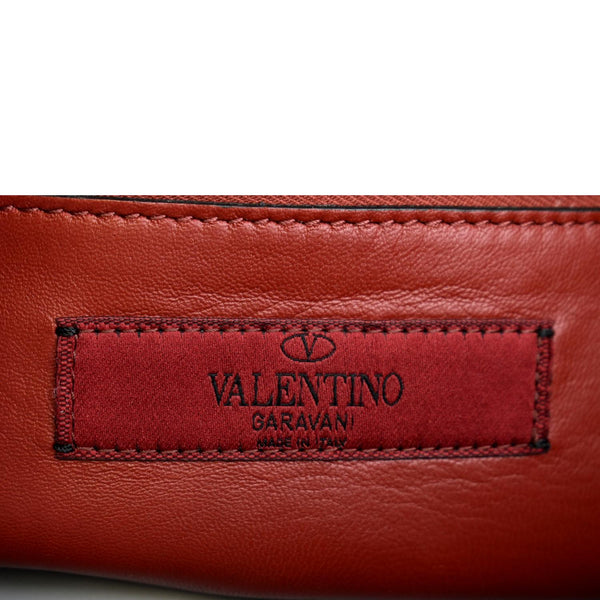 VALENTINO Rockstud Spike Quilted Leather Tote Crossbody Bag Grey