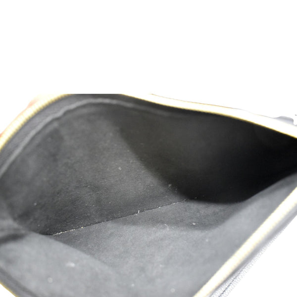 LOUIS VUITTON Double Zip Pochette Monogram Empreinte Crossbody Bag Bicolor