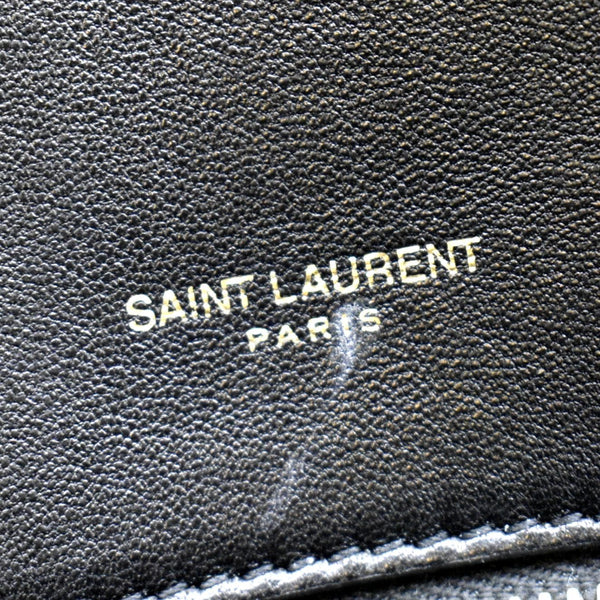 YVES SAINT LAURENT Sade Large Quilted Leather Clutch Bag Black