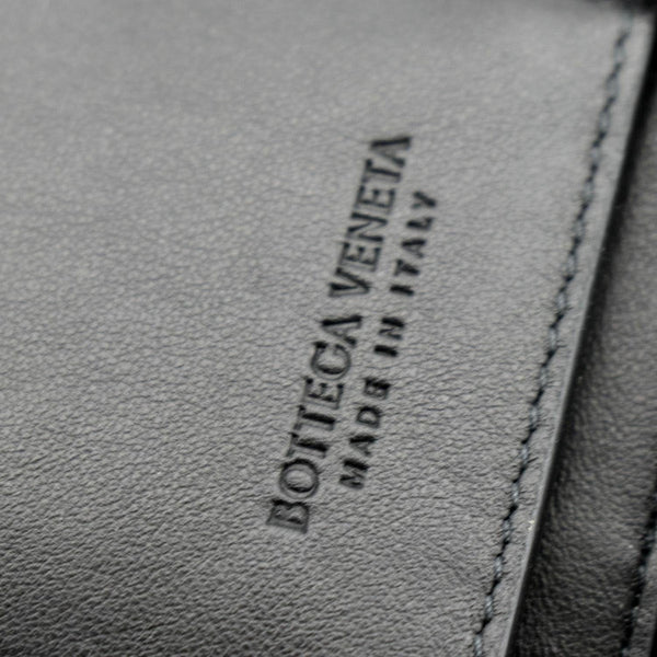 BOTTEGA VENETA Intrecciato Leather Long Wallet Black