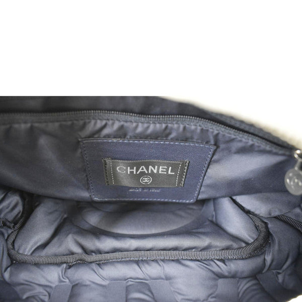 CHANEL Coco Neige Tweed x Nylon Waist Pouch White