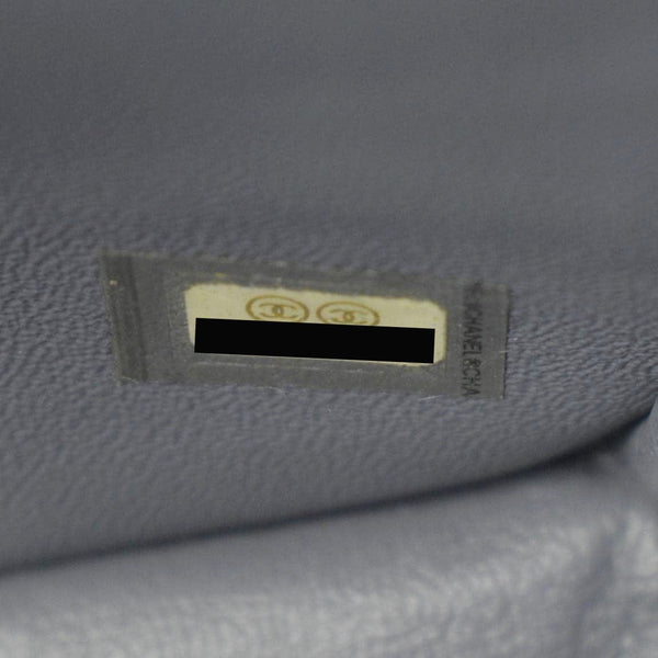 CHANEL Classic Maxi Double Flap Quilted Lambskin Leather Shoulder Bag Light Purple