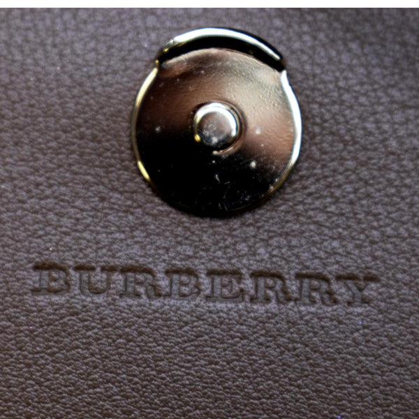 BURBERRY Henley House Check Leather Wallet On Chain Crossbody Bag Brown