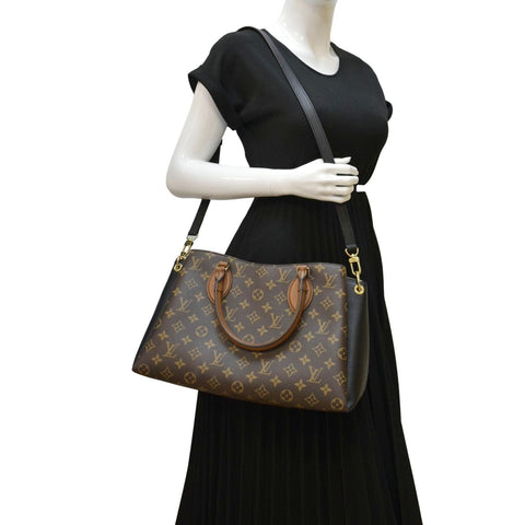 LOUIS VUITTON Vendome MM Monogram Canvas Shoulder Bag Black