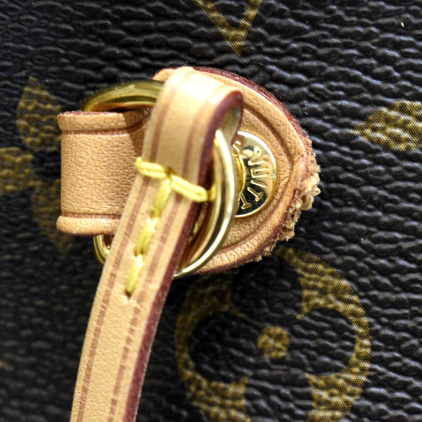 LOUIS VUITTON Neverfull MM Monogram Canvas Tote Bag Brown