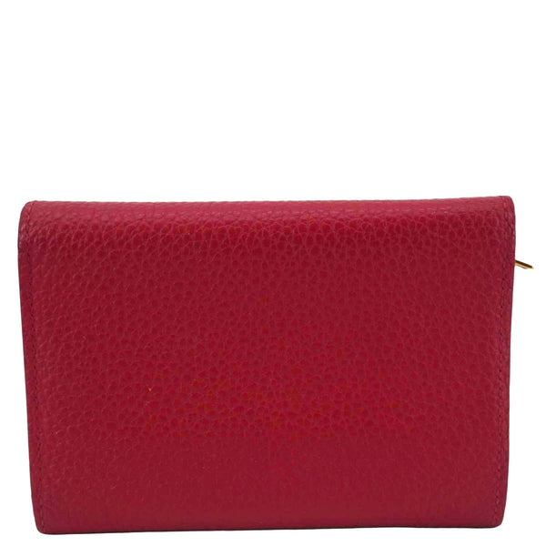 LOUIS VUITTON Capucines Taurillon Leather Compact Wallet Red