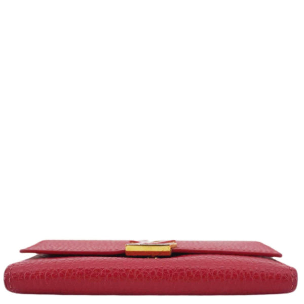 LOUIS VUITTON Capucines Taurillon Leather Compact Wallet Red
